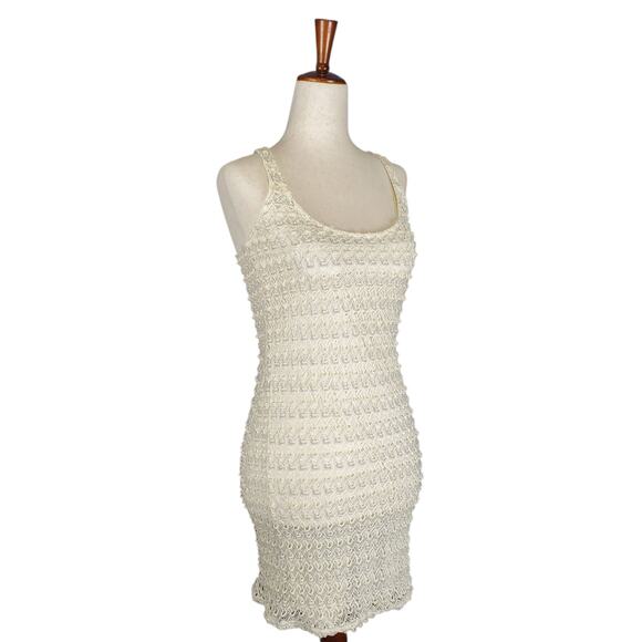 Vintage Beestaango Y2k Textured Sparkly Bodycon Mini Dress - Womens Small - Picture 3 of 8